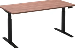Ceha Adjust 2 Plus Elektrisch hoogteverstelbaar Zit-sta-bureau Rechthoekig Havanabruin Eiken T-Voet 1,400 (B) x 800 (D) x 1,300 (H) mm Melamine, metaal