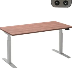 Ceha Adjust 2 Plus Elektrisch hoogteverstelbaar Zit-sta-bureau Rechthoekig Havanabruin Eiken T-Voet 1,400 (B) x 800 (D) x 1,300 (H) mm Melamine, metaal