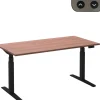 Ceha Adjust 2 Plus Elektrisch hoogteverstelbaar Zit-sta-bureau Rechthoekig Havanabruin Eiken T-Voet 2,000 (B) x 800 (D) x 1,300 (H) mm Melamine, metaal