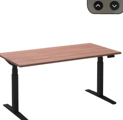 Ceha Adjust 2 Plus Elektrisch hoogteverstelbaar Zit-sta-bureau Rechthoekig Havanabruin Eiken T-Voet 2,000 (B) x 800 (D) x 1,300 (H) mm Melamine, metaal