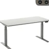 Ceha Adjust 2 Plus Elektrisch hoogteverstelbaar Zit-sta-bureau Rechthoekig Wit T-Voet 1,200 (B) x 800 (D) x 1,300 (H) mm Melamine, metaal