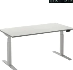 Ceha Adjust 2 Plus Elektrisch hoogteverstelbaar Zit-sta-bureau Rechthoekig Wit T-Voet 1,800 (B) x 800 (D) x 1,300 (H) mm Melamine, metaal