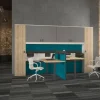 Ceha Adjust 2 Plus Elektrisch hoogteverstelbaar Zit-sta-bureau Rechthoekig Wit Eiken T-Voet 1,800 (B) x 900 (D) x 1,300 (H) mm Melamine, metaal