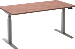 Ceha Adjust 2 Plus Elektrisch hoogteverstelbaar Zit-sta-bureau Rechthoekig Havanabruin Eiken T-Voet 2,000 (B) x 800 (D) x 1,300 (H) mm Melamine, metaal