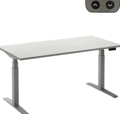 Ceha Adjust 2 Plus Elektrisch hoogteverstelbaar Zit-sta-bureau Rechthoekig Wit T-Voet 1,600 (B) x 800 (D) x 1,300 (H) mm Melamine, metaal