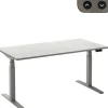 Ceha Adjust 2 Plus Elektrisch hoogteverstelbaar Zit-sta-bureau Rechthoekig Wit T-Voet 1,800 (B) x 800 (D) x 1,300 (H) mm Melamine, metaal