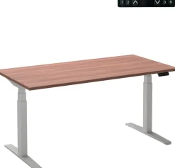 Ceha Adjust 2 Plus Elektrisch hoogteverstelbaar Zit-sta-bureau Rechthoekig Havanabruin Eiken T-Voet 1,800 (B) x 800 (D) x 1,300 (H) mm Melamine, metaal