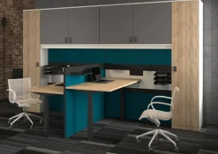 Ceha Adjust 2 Plus Elektrisch hoogteverstelbaar Zit-sta-bureau Rechthoekig Wit Eiken T-Voet 2,000 (B) x 800 (D) x 1,300 (H) mm Melamine, metaal