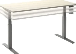 Ceha Adjust 2 Plus Elektrisch hoogteverstelbaar Zit-sta-bureau Rechthoekig Wit Eiken T-Voet 2,000 (B) x 800 (D) x 1,300 (H) mm Melamine, metaal