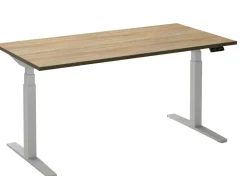Ceha Adjust 2 Plus Elektrisch hoogteverstelbaar Zit-sta-bureau Rechthoekig Eiken T-Voet 2,000 (B) x 800 (D) x 1,300 (H) mm Melamine, metaal