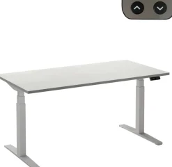 Ceha Adjust 2 Plus Elektrisch hoogteverstelbaar Zit-sta-bureau Rechthoekig Wit T-Voet 2,000 (B) x 800 (D) x 1,300 (H) mm Melamine, metaal