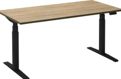 Ceha Adjust 2 Plus Elektrisch hoogteverstelbaar Zit-sta-bureau Rechthoekig Eiken T-Voet 1,800 (B) x 800 (D) x 1,300 (H) mm Melamine, metaal