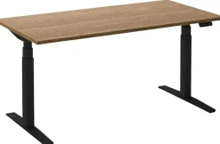 Ceha Adjust 2 Plus Elektrisch hoogteverstelbaar Zit-sta-bureau Rechthoekig Tabak Eiken T-Voet 1,200 (B) x 800 (D) x 1,300 (H) mm Melamine, metaal