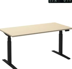 Ceha Adjust 2 Plus Elektrisch hoogteverstelbaar Zit-sta-bureau Rechthoekig Ahorn T-Voet 1,800 (B) x 900 (D) x 1,300 (H) mm Melamine, metaal