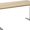 Ceha Adjust 2 Plus Elektrisch hoogteverstelbaar Zit-sta-bureau Rechthoekig Wit Eiken T-Voet 1,800 (B) x 900 (D) x 1,300 (H) mm Melamine, metaal