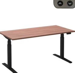 Ceha Adjust 2 Plus Elektrisch hoogteverstelbaar Zit-sta-bureau Rechthoekig Havanabruin Eiken T-Voet 1,800 (B) x 800 (D) x 1,300 (H) mm Melamine, metaal