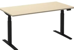 Ceha Adjust 2 Plus Elektrisch hoogteverstelbaar Zit-sta-bureau Rechthoekig Ahorn T-Voet 1,800 (B) x 900 (D) x 1,300 (H) mm Melamine, metaal