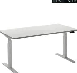 Ceha Adjust 2 Plus Elektrisch hoogteverstelbaar Zit-sta-bureau Rechthoekig Wit T-Voet 1,800 (B) x 900 (D) x 1,300 (H) mm Melamine, metaal