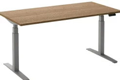 Ceha Adjust 2 Plus Elektrisch hoogteverstelbaar Zit-sta-bureau Rechthoekig Tabak Eiken T-Voet 1,400 (B) x 800 (D) x 1,300 (H) mm Melamine, metaal
