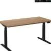 Ceha Adjust 2 Plus Elektrisch hoogteverstelbaar Zit-sta-bureau Rechthoekig Tabak Eiken T-Voet 1,200 (B) x 800 (D) x 1,300 (H) mm Melamine, metaal