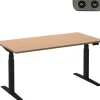 Ceha Adjust 2 Plus Elektrisch hoogteverstelbaar Zit-sta-bureau Rechthoekig Beuken T-Voet 1,800 (B) x 800 (D) x 1,300 (H) mm Melamine, metaal