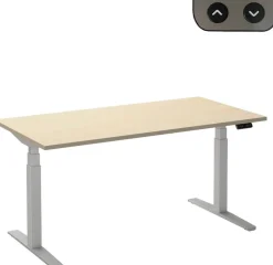 Ceha Adjust 2 Plus Elektrisch hoogteverstelbaar Zit-sta-bureau Rechthoekig Ahorn T-Voet 2,000 (B) x 800 (D) x 1,300 (H) mm Melamine, metaal