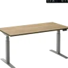 Ceha Adjust 2 Plus Elektrisch hoogteverstelbaar Zit-sta-bureau Rechthoekig Eiken T-Voet 1,600 (B) x 800 (D) x 1,300 (H) mm Melamine, metaal