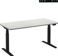 Ceha Adjust 2 Plus Elektrisch hoogteverstelbaar Zit-sta-bureau Rechthoekig Wit T-Voet 1,800 (B) x 900 (D) x 1,300 (H) mm Melamine, metaal