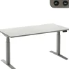Ceha Adjust 2 Plus Elektrisch hoogteverstelbaar Zit-sta-bureau Rechthoekig Wit T-Voet 1,400 (B) x 800 (D) x 1,300 (H) mm Melamine, metaal