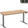 Ceha Adjust 2 Plus Elektrisch hoogteverstelbaar Zit-sta-bureau Rechthoekig Beuken T-Voet 1,800 (B) x 900 (D) x 1,300 (H) mm Melamine, metaal