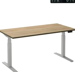 Ceha Adjust 2 Plus Elektrisch hoogteverstelbaar Zit-sta-bureau Rechthoekig Eiken T-Voet 1,400 (B) x 800 (D) x 1,300 (H) mm Melamine, metaal
