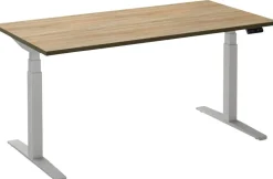 Ceha Adjust 2 Plus Elektrisch hoogteverstelbaar Zit-sta-bureau Rechthoekig Eiken T-Voet 1,400 (B) x 800 (D) x 1,300 (H) mm Melamine, metaal