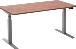 Ceha Adjust 2 Plus Elektrisch hoogteverstelbaar Zit-sta-bureau Rechthoekig Havanabruin Eiken T-Voet 1,800 (B) x 900 (D) x 1,300 (H) mm Melamine, metaal