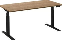 Ceha Adjust 2 Plus Elektrisch hoogteverstelbaar Zit-sta-bureau Rechthoekig Tabak Eiken T-Voet 1,400 (B) x 800 (D) x 1,300 (H) mm Melamine, metaal