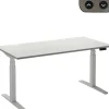 Ceha Adjust 2 Plus Elektrisch hoogteverstelbaar Zit-sta-bureau Rechthoekig Wit T-Voet 1,800 (B) x 900 (D) x 1,300 (H) mm Melamine, metaal