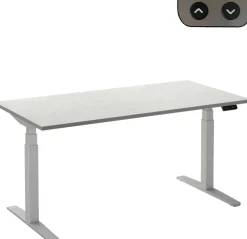 Ceha Adjust 2 Plus Elektrisch hoogteverstelbaar Zit-sta-bureau Rechthoekig Wit T-Voet 1,800 (B) x 900 (D) x 1,300 (H) mm Melamine, metaal
