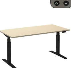 Ceha Adjust 2 Plus Elektrisch hoogteverstelbaar Zit-sta-bureau Rechthoekig Ahorn T-Voet 2,000 (B) x 800 (D) x 1,300 (H) mm Melamine, metaal
