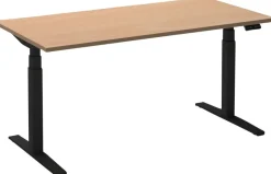 Ceha Adjust 2 Plus Elektrisch hoogteverstelbaar Zit-sta-bureau Rechthoekig Beuken T-Voet 1,400 (B) x 800 (D) x 1,300 (H) mm Melamine, metaal