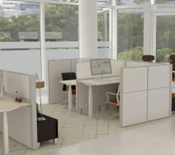 Ceha Adjust 2 Plus Elektrisch hoogteverstelbaar Zit-sta-bureau Rechthoekig Wit Eiken T-Voet 1,800 (B) x 800 (D) x 1,300 (H) mm Melamine, metaal