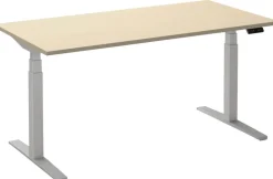 Ceha Adjust 2 Plus Elektrisch hoogteverstelbaar Zit-sta-bureau Rechthoekig Ahorn T-Voet 1,800 (B) x 900 (D) x 1,300 (H) mm Melamine, metaal