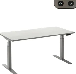 Ceha Adjust 2 Plus Elektrisch hoogteverstelbaar Zit-sta-bureau Rechthoekig Wit T-Voet 1,800 (B) x 900 (D) x 1,300 (H) mm Melamine, metaal