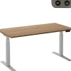 Ceha Adjust 2 Plus Elektrisch hoogteverstelbaar Zit-sta-bureau Rechthoekig Tabak Eiken T-Voet 1,200 (B) x 800 (D) x 1,300 (H) mm Melamine, metaal