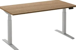 Ceha Adjust 2 Plus Elektrisch hoogteverstelbaar Zit-sta-bureau Rechthoekig Tabak Eiken T-Voet 1,200 (B) x 800 (D) x 1,300 (H) mm Melamine, metaal