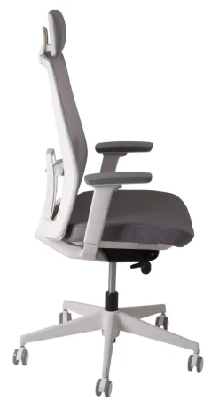 Ceha Bureaustoel RENO K10B (BK) Stof Wit