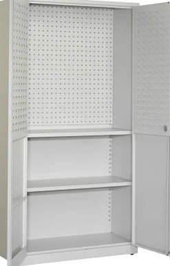 Ceha Draaideurkast Metaal 4 Planken Afsluitbaar 1.000 x 450 x 1.950 mm Wit