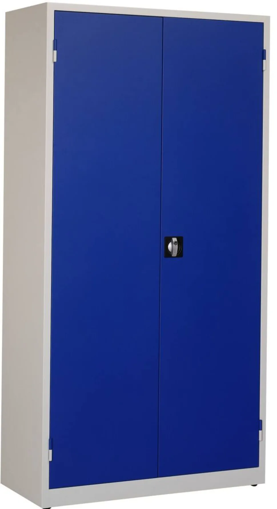 Ceha Draaideurkast Metaal 4 Planken Afsluitbaar 1.000 x 450 x 1.950 mm Blauw, wit