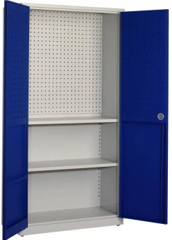 Ceha Kast Metaal 2 Planken Afsluitbaar 1.000 x 450 x 1.950 mm Blauw, wit