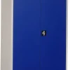 Ceha Kast Metaal 4 Planken Afsluitbaar 1.000 x 450 x 1.950 mm Blauw, wit