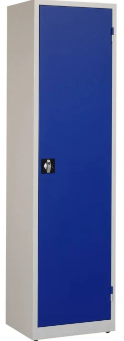 Ceha Kast Metaal 4 Planken Afsluitbaar 530 x 450 x 1.950 mm Blauw, wit