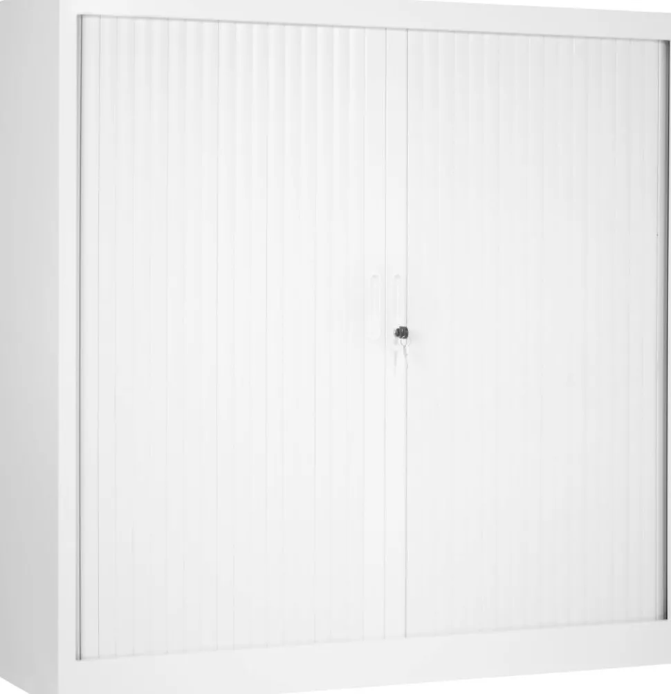 Ceha Roldeurkast Metaal 3 Planken Afsluitbaar 1.200 x 450 x 1.200 mm Wit